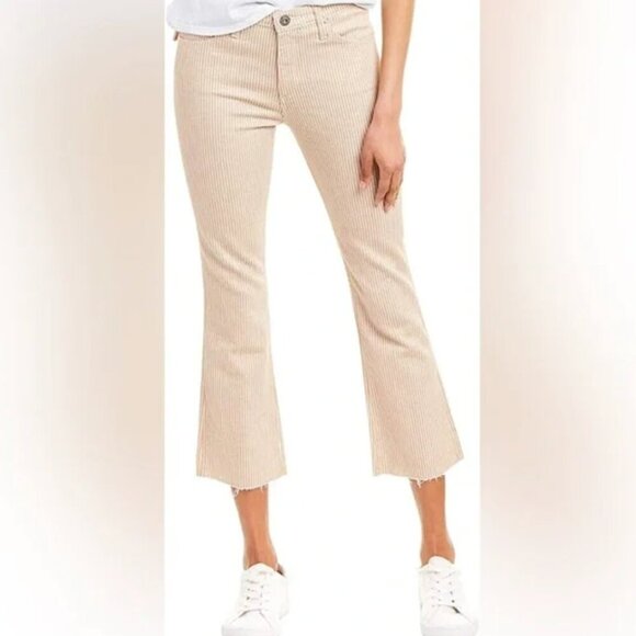 AG Jeans The Jodi Crop Jeans High Rise Slim Flare Cropped Striped Size 26R - Picture 9 of 9